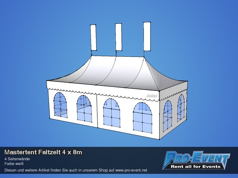 Mastertent Faltzelt 4 x 8m – 2