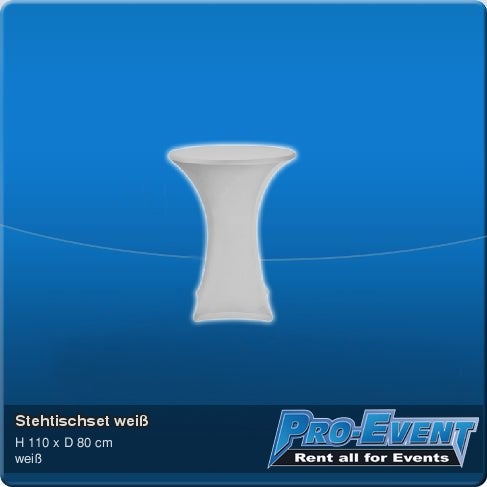 Stehtischset weiß
