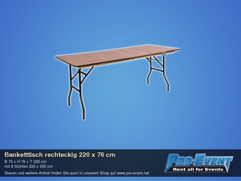 Banketttisch rechteckig 220cm – 2