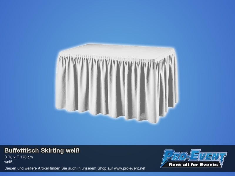 Buffetttisch Skirting weiss – 2