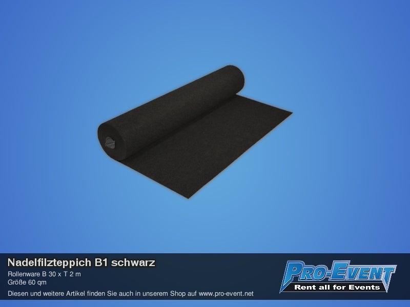 Nadelfilzteppich B1 schwarz – 2