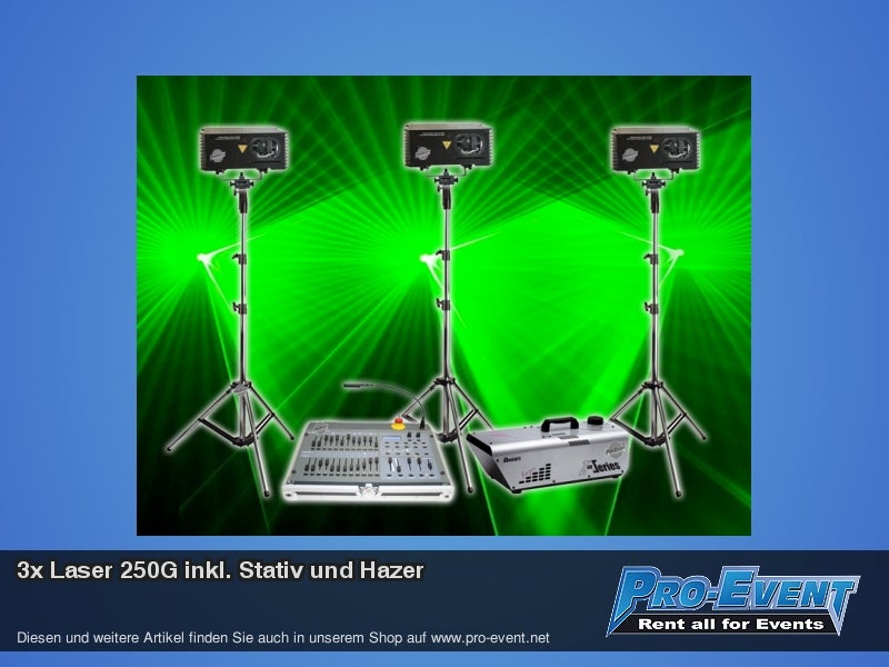 3x Laser 250G inkl, Stativ und Hazer – 2