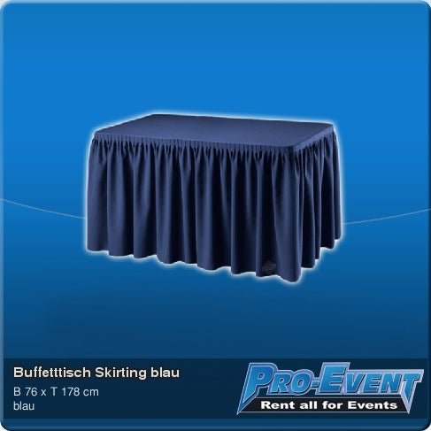 Buffetttisch Skirting blau