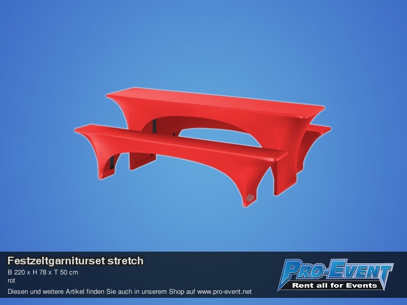 Festzeltgarniturset stretch rot – 2