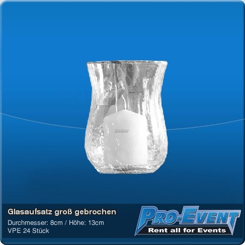 Glasaufsatz gross gebrochen (je 15 Stück)