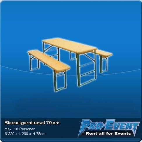 Bierzeltgarniturset 70cm – 3