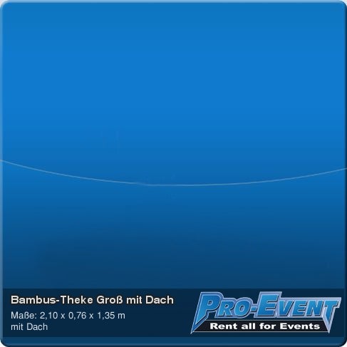 Bambus-Theke Gross mit Dach