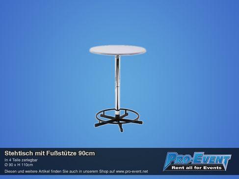 Stehtisch 90cm mit Fußstütze – 2