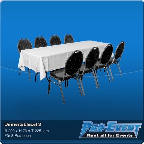 Dinnertableset 8P. gerade