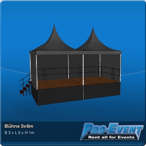 Bühne 3x6m
