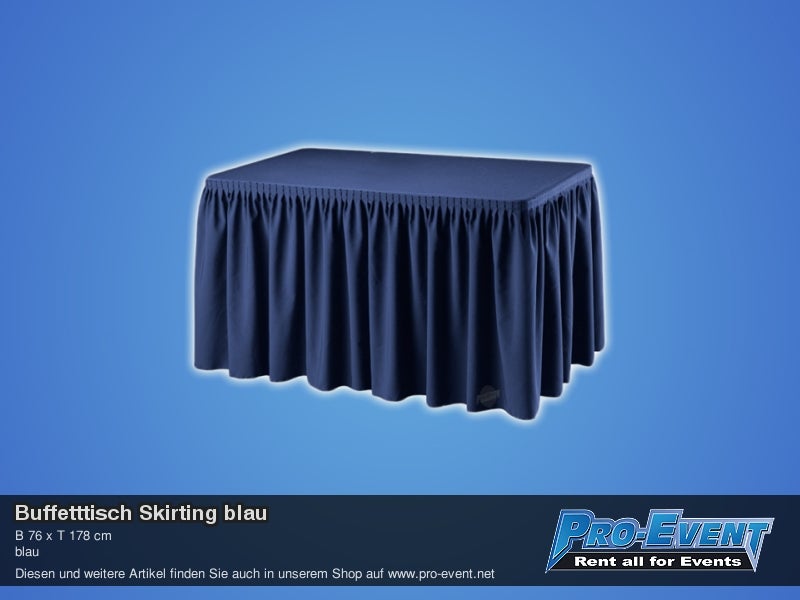 Buffetttisch Skirting blau – 2
