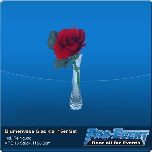 Blumenvase Glas klar 15er Set – 2