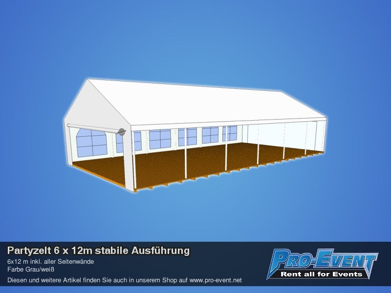 Partyzelt 6 x 12m stabile Ausführung – 2