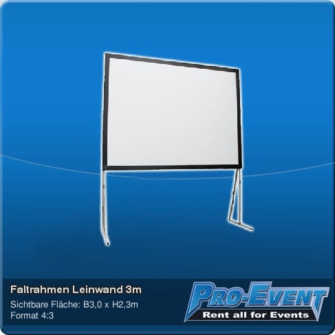 Faltrahmen Leinwand 3m