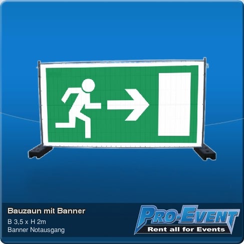 Bauzaun mit Banner
