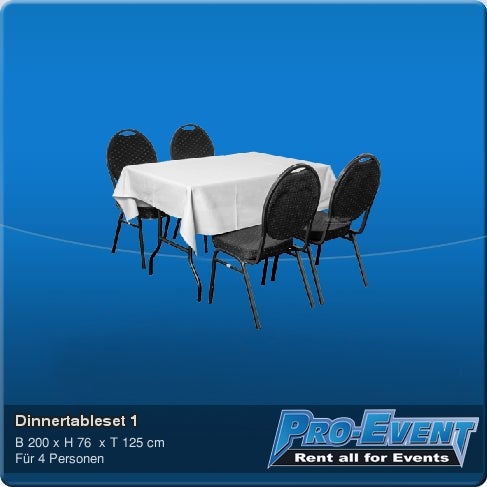 Dinnertableset 4P. gerade