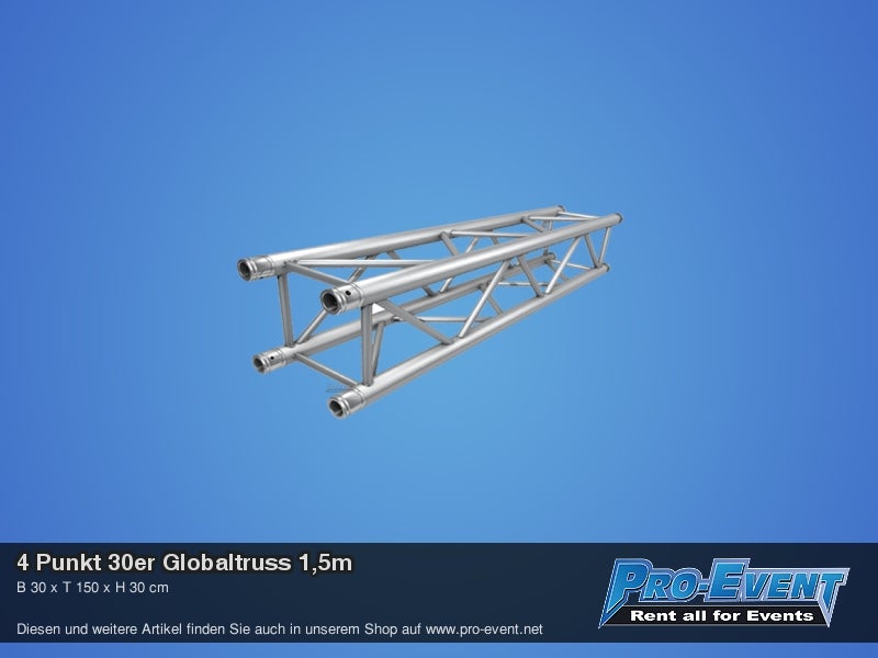 4 Punkt 30er Globaltruss 1,5m – 2