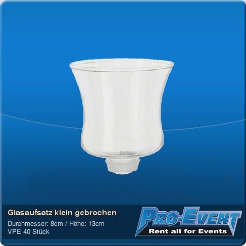 Glasaufsatz klein gebrochen (je 15 Stück)