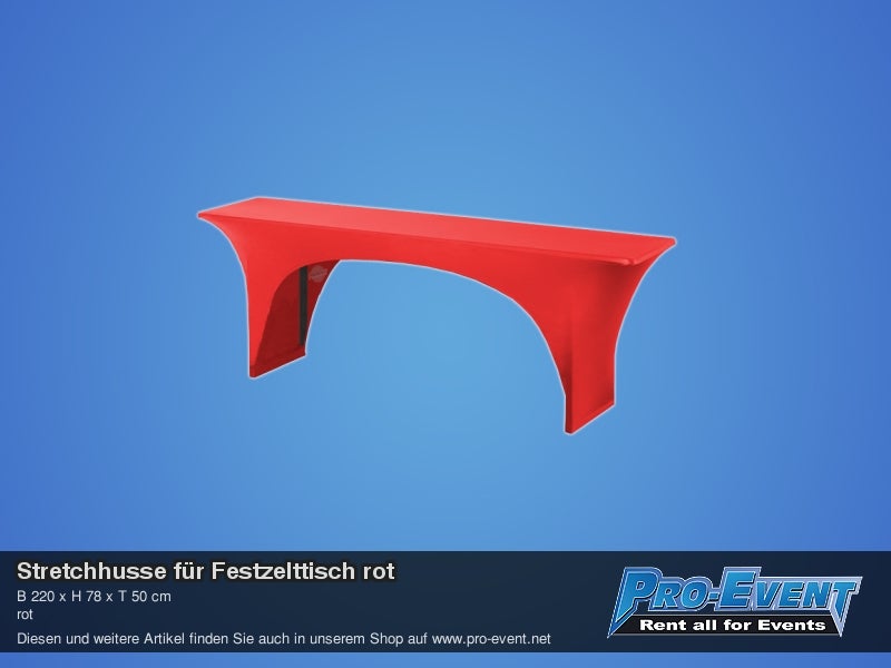 Stretchhusse für Festzelttisch rot – 2