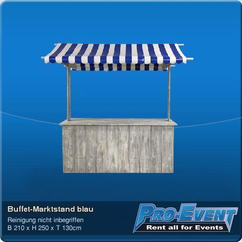 Buffet-Marktstand (mit Rot, Blau oder Gelben Dach)