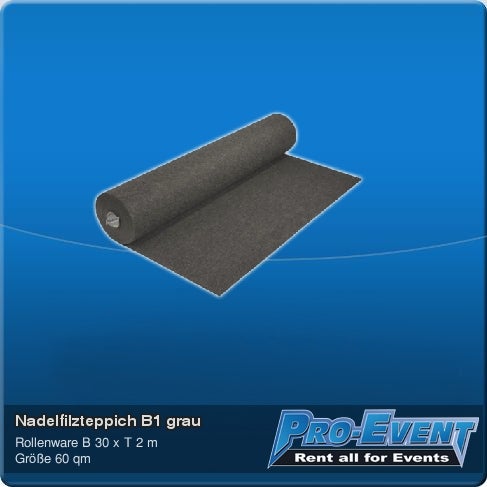 Nadelfilzteppich B1 grau