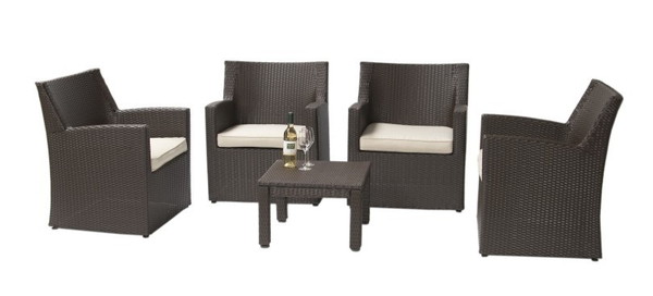 Rattan Creme Clubsessel