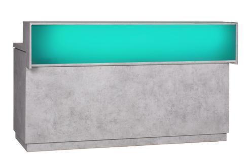 Lacktheke Beton mit Blatt und LED Aufsatz