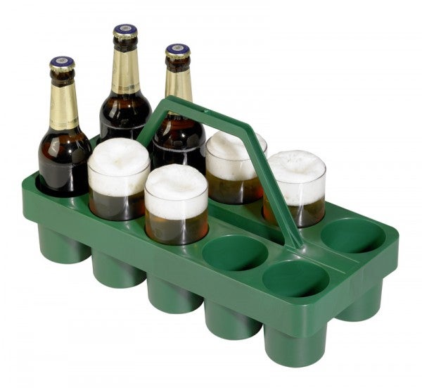 Bierglasträger Kunststoff - 10 Gläser- grün