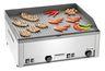 Griddleplatte / Elektrogrill glatt/gerillt, 400V/6kW/16A, L48xB65xH29 cm, Temperaturbereich von 50 °C bis 300 °C