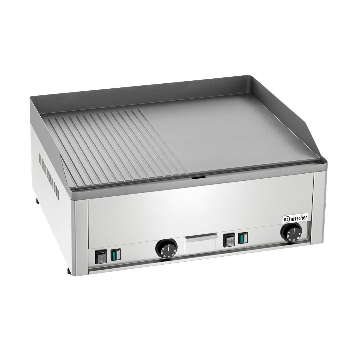 Griddleplatte / Elektrogrill glatt/gerillt, 400V/6kW/16A, L48xB65xH29 cm, Temperaturbereich von 50 °C bis 300 °C – 2