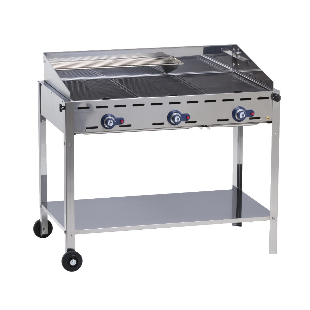 Gasgill, 3 Brenner mit Gestell, rollbar
