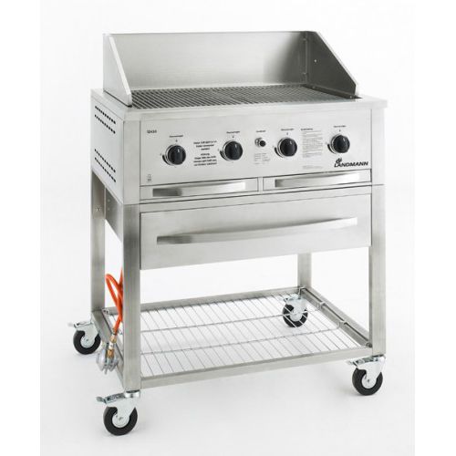 Gasgrillwagen, 4-flammig, Piezo-Zündung