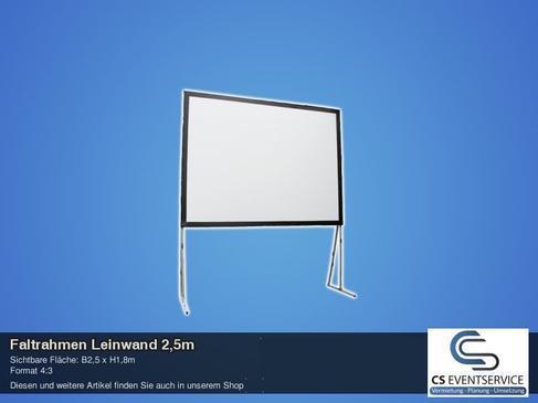 Faltrahmen Leinwand 2,5m Beamer Präsentation