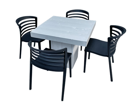 Bistro-Set Chromo Tisch Stühle
