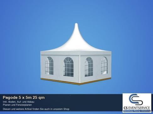 Pagode 5 x 5m 25 qm Partyzelt Festzelt Pagodenzelt