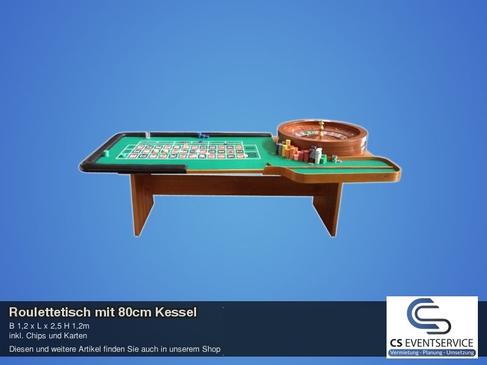 Roulettetisch mit 80cm Kessel Roulette Casino