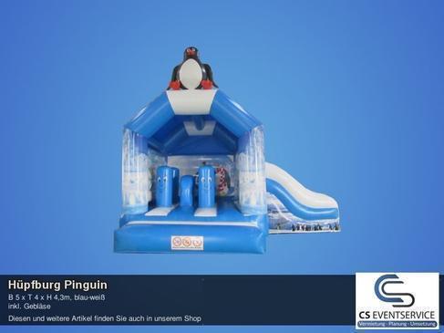 Hüpfburg Pinguin Springburg