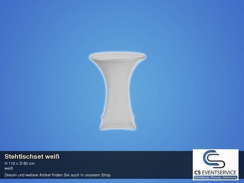 Stehtischset weiss Stehtischhusse