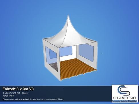 Faltzelt 3 x 3m V2 Pavillon Partyzelt ruckzuck Zelt