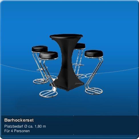 Barhockerset Z schwarz Barhocker Hochstuhl Stehtisch Hochtisch