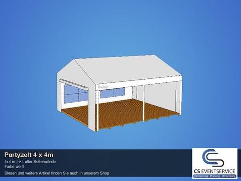 Partyzelt 4 x 4m Pavillon Zelt Festzelt