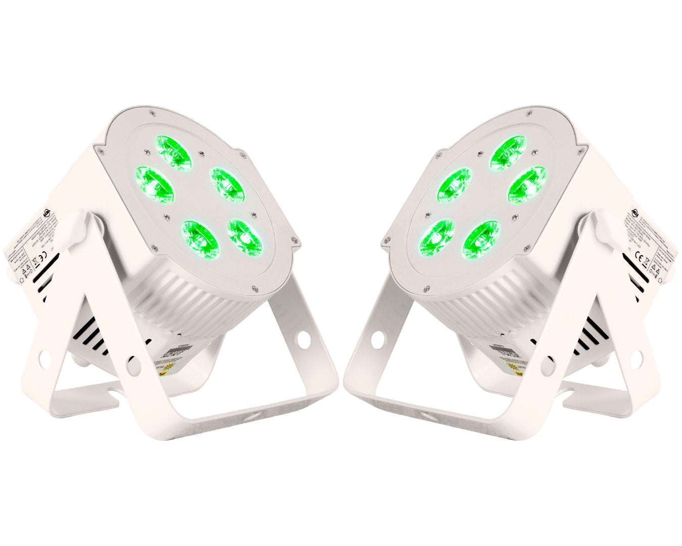 Scheinwerferset IV – 2x LED Scheinwerfer mieten (HEX LED – RGBWA+UV) LED Lichtanlage Lichttechnik Licht Partybeleuchtung Scheinwerfer