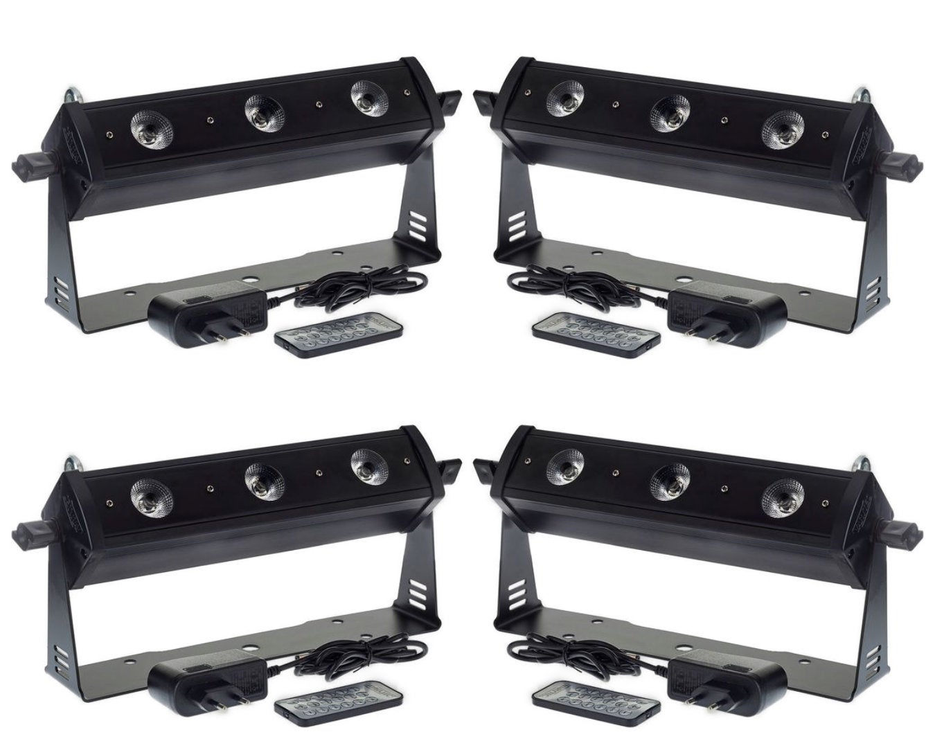 Scheinwerferset II – 4x LED Akku Scheinwerfer mieten (HEX LED – RGBWA+UV) LED Lichtanlage Lichttechnik Licht Partybeleuchtung Scheinwerfer