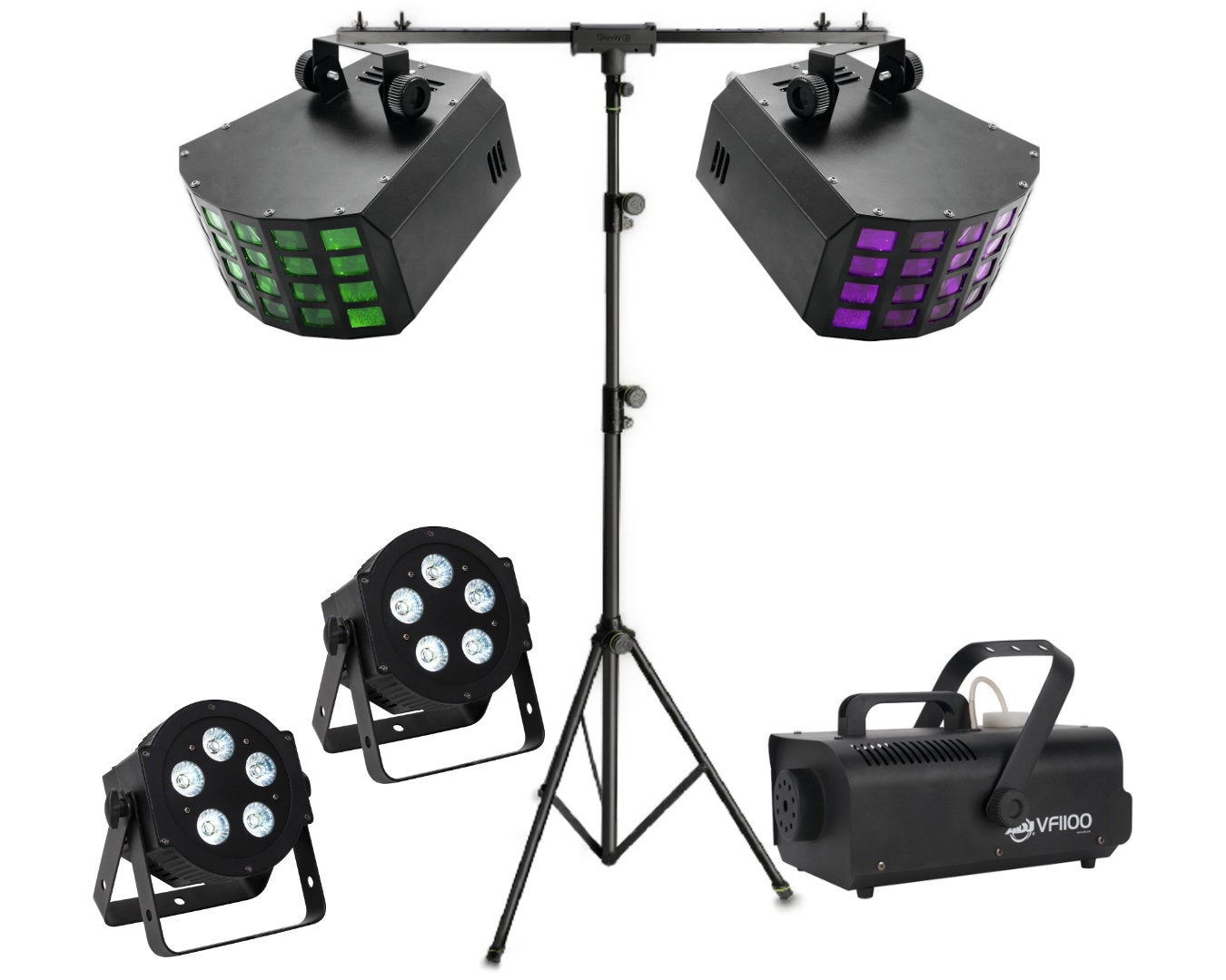 Lichtset B LED Lichtanlage Lichttechnik Licht Partybeleuchtung Scheinwerfer Nebelmaschine