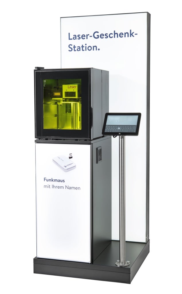 Mobile Graviermaschine | Live Lasergravur für Messe, Event oder Promotion. Personalisierte Give-Aways mit der LaserStation. Gravurlaser | Lasergraviermaschine | Mobiler Laser | Live Gravur – 4