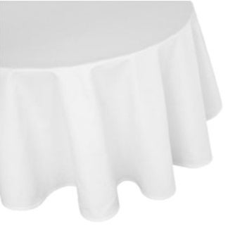 Tischdecke rund Ø 200 cm - Tischwäsche mit Atlaskante