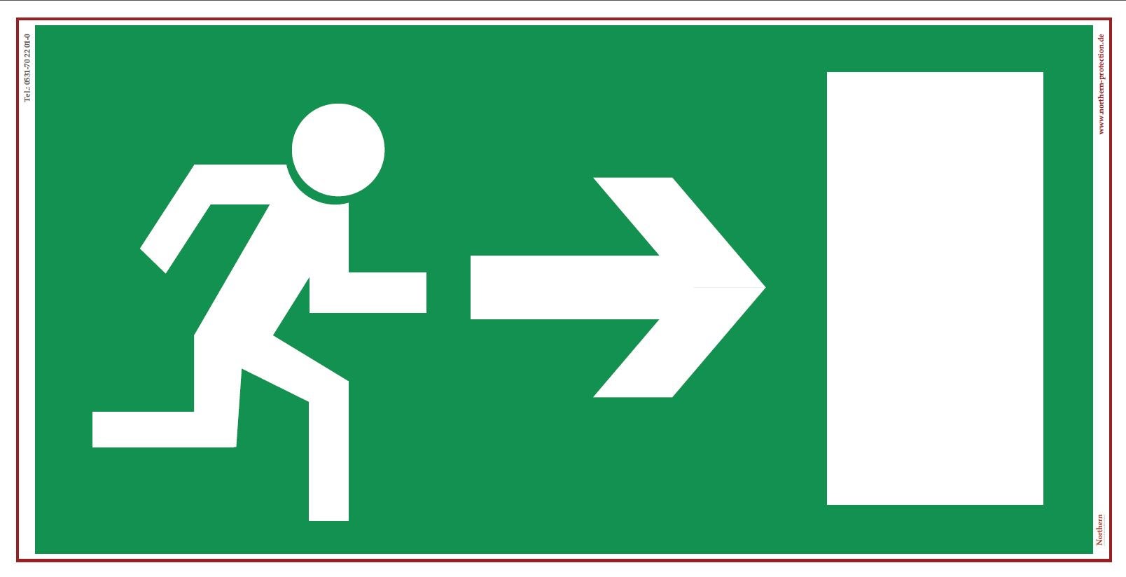 Bauzaunplane NOTAUSGANG rechts
