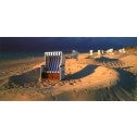 Strandkorb „Sylt“ mieten – blau/weiß, 2-Sitzer mit Tischchen – 3