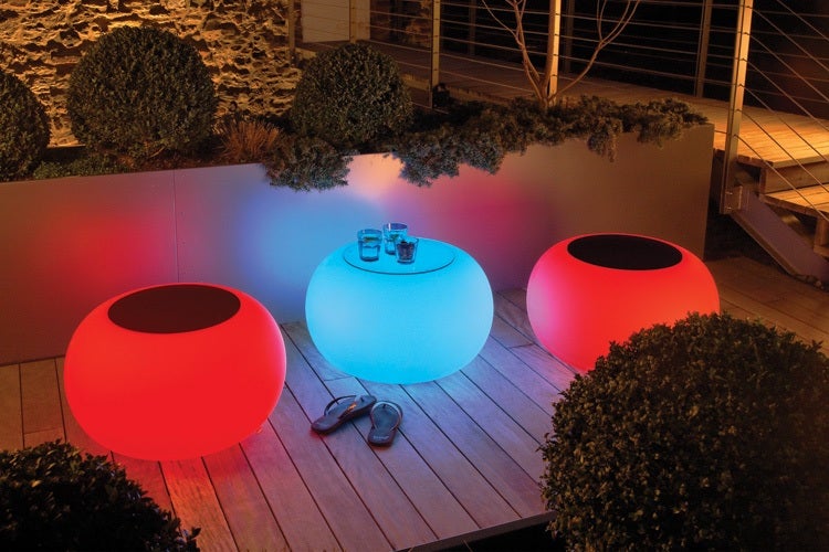Deko Tisch Bubble LED Multicolor Beistelltisch – 3
