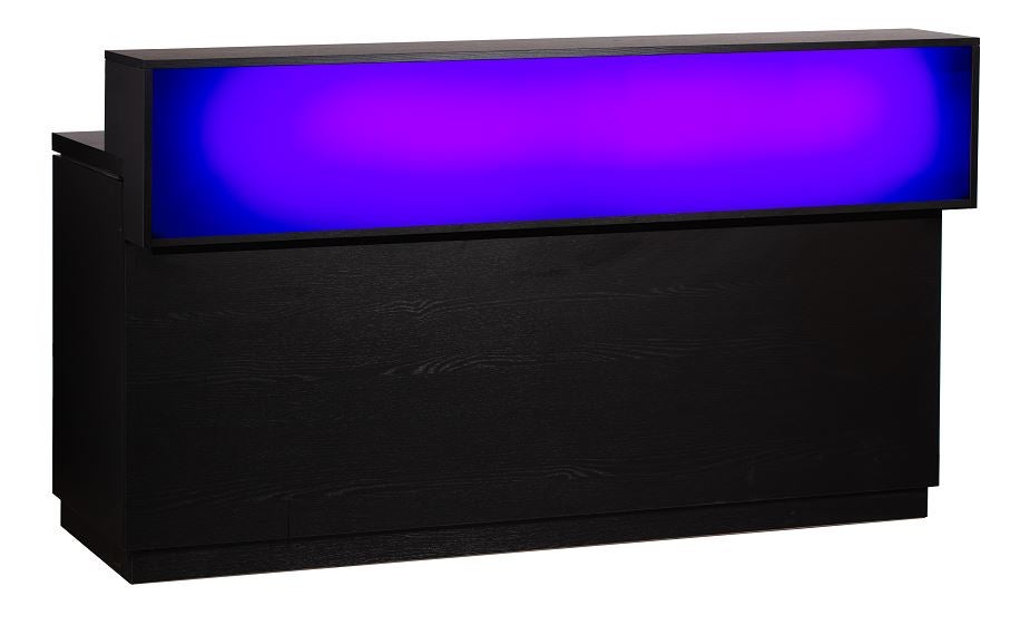Lacktheke Graphit mit Zapfthekenblatt und LED Aufsatz